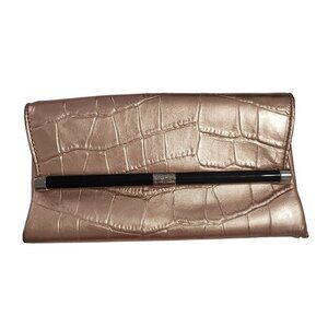 Diane Von Furstenberg 440 Envelope Clutch Embossed Croc Bag‎ in Rose Gold